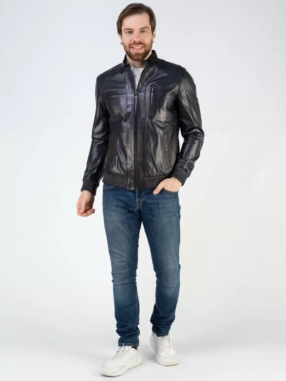 Кожаная куртка демисезонная