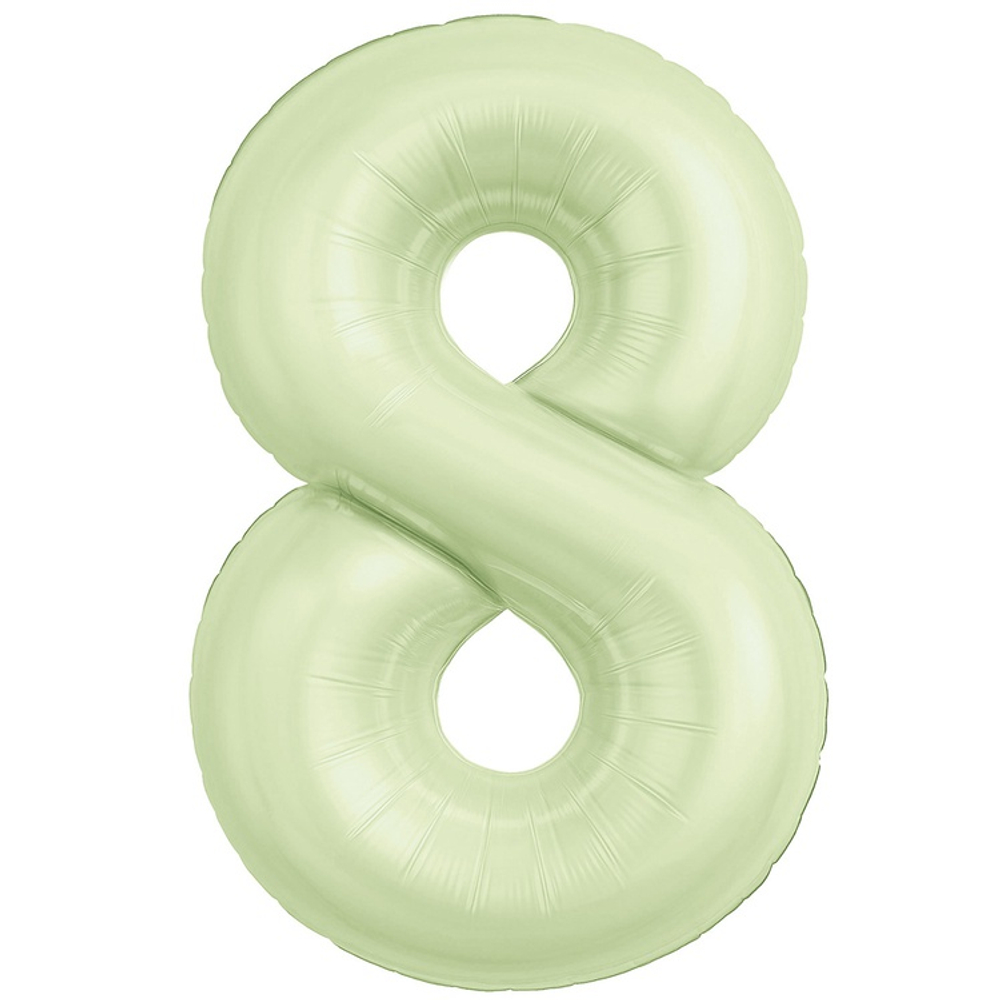 Шар фольгированный Цифра 8 101 см (Желтый)