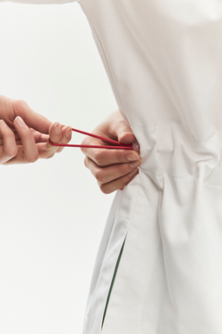 Топ с запахом медицинский женский Йошо, белый хлопок OLD