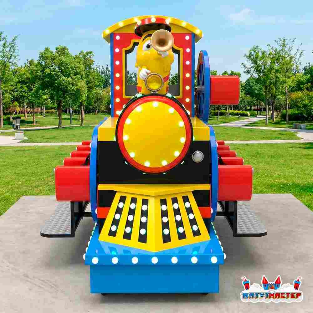 Летающая скамейка «Паровозик», 12 мест,  4,35×1,98×3,5 м