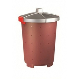 Бак пищевой 45 л. 42*57 см. п/п бордовый Рс (43289)