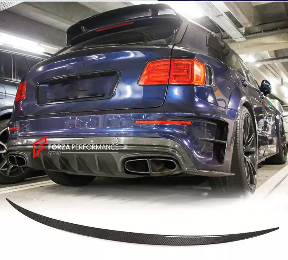 Карбоновый спойлер на крышку багажника для Bentley Bentayga 2015-2020 Бентли Бентайга