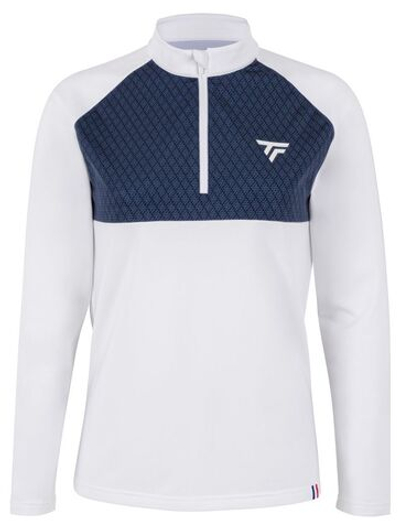 Женская теннисная футболка (dł. Рукава) Tecnifibre Thermo Zipper Longsleeves - white