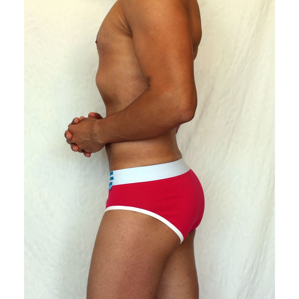 Мужские трусы брифы малиновые Boefje