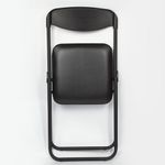 Стул для посетителей складной "Jack Black", черный каркас, кожзам черный, Jack V-Cerata