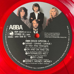 Винтажная виниловая пластинка LP ABBA Disco Special 1 (Japan 1982) (Obi) (Red Vinyl) Angeleyes