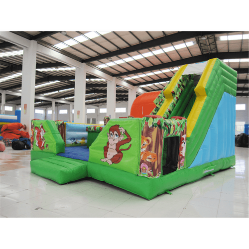 Коммерческий надувной батут-горка "Райский лес"