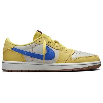 Jordan Air Jordan 1 Винтажные баскетбольные кроссовки Low Top Желтые Унисекс