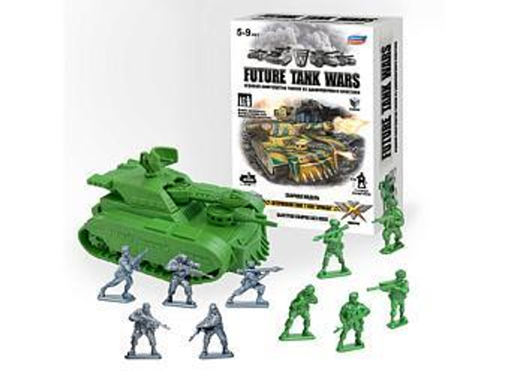 Конструктор «Штурмовой танк. Армада» + 10 солдатиков, коробка (Лена)