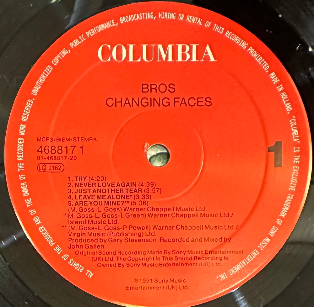 Bros - Changing Faces (Голландия 1991г.)