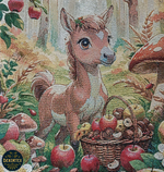 Декоративный гобеленовый чехол для интерьерной подушки Коняшка 38*38