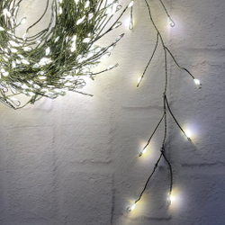 Гирлянда 1м Snake Light Капли Микро на зеленом проводе 400 ламп