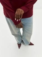 Лонгслив с цельнокроеным воротником