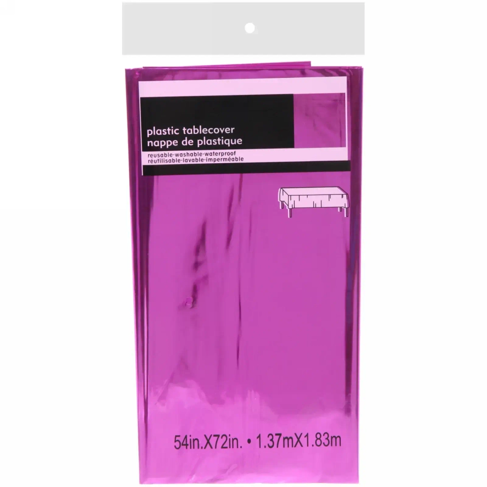 Скатерть фольгированная «Metallica» 137*183см цвет розовый, пвх