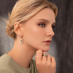 Серьги С Аметистом и Бриллиантами, Эмаль, E0143-21/1