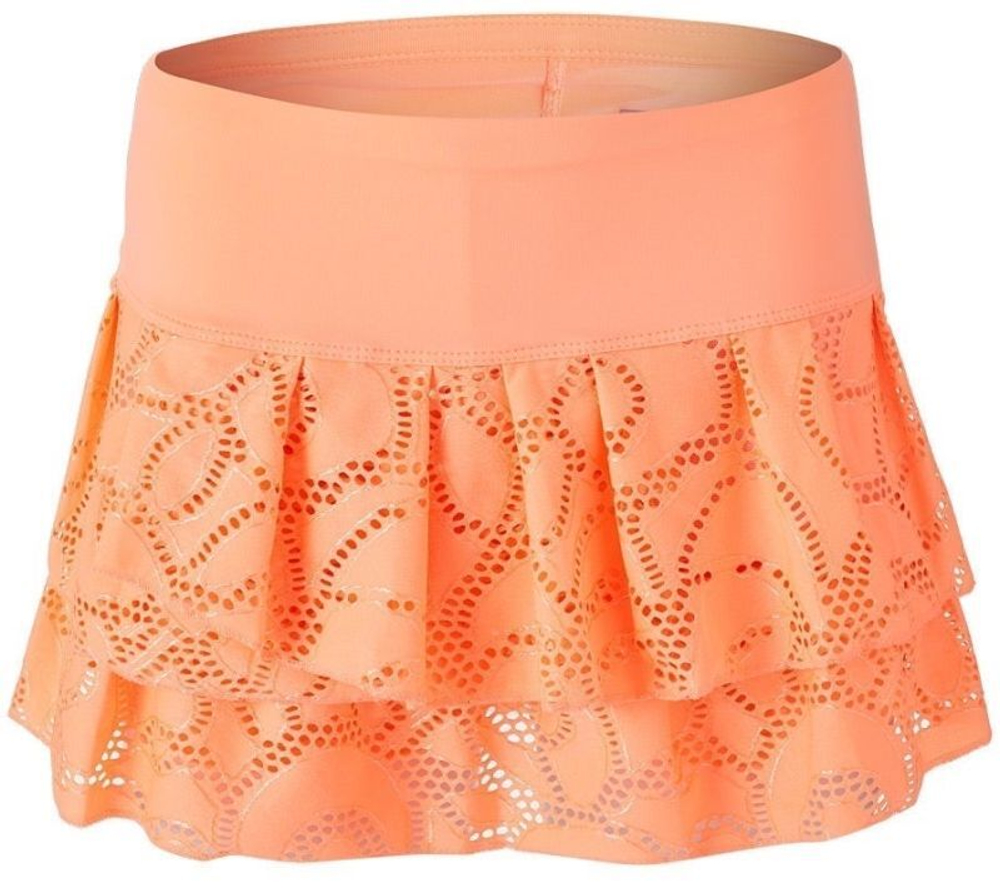 Юбка для девочки теннисная Lucky in Love Girls Eyelet Go Lace Flounce Skirt - orange frost