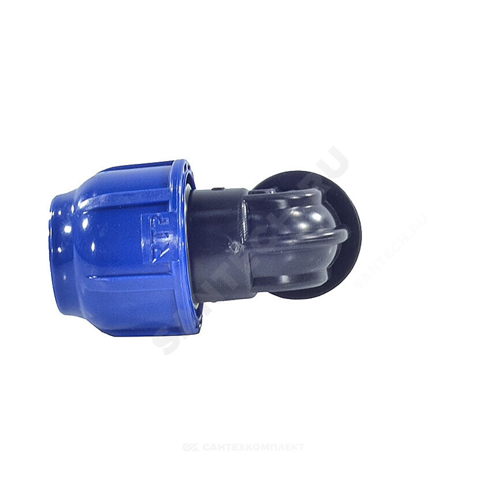 Отвод компрессионный ПЭ Дн 25х3/4"х90гр НР Ру16 RTP (РосТурПласт) 14697