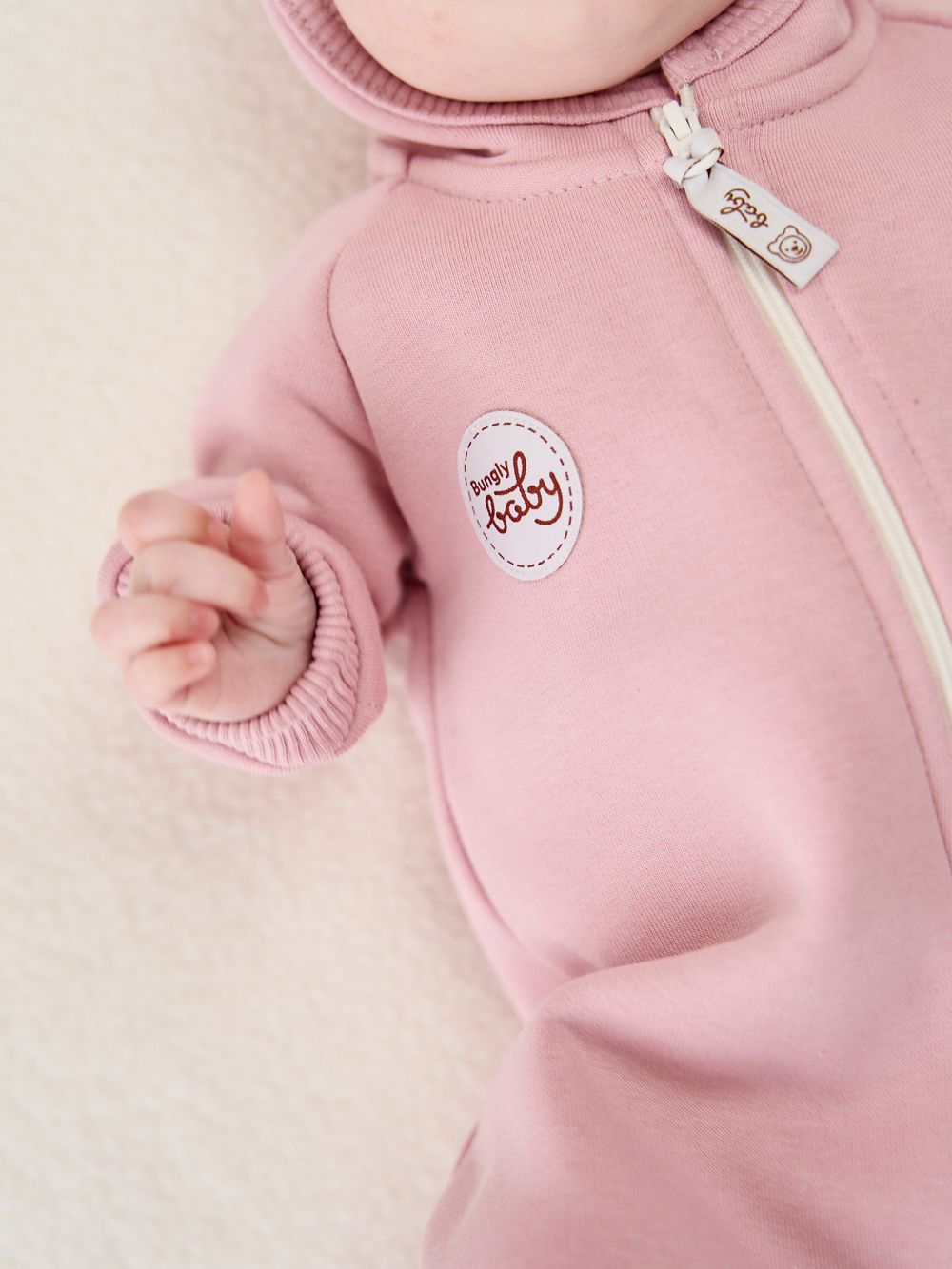 Комбинезон с закрытой ножкой "Пудра" утепленный 0+