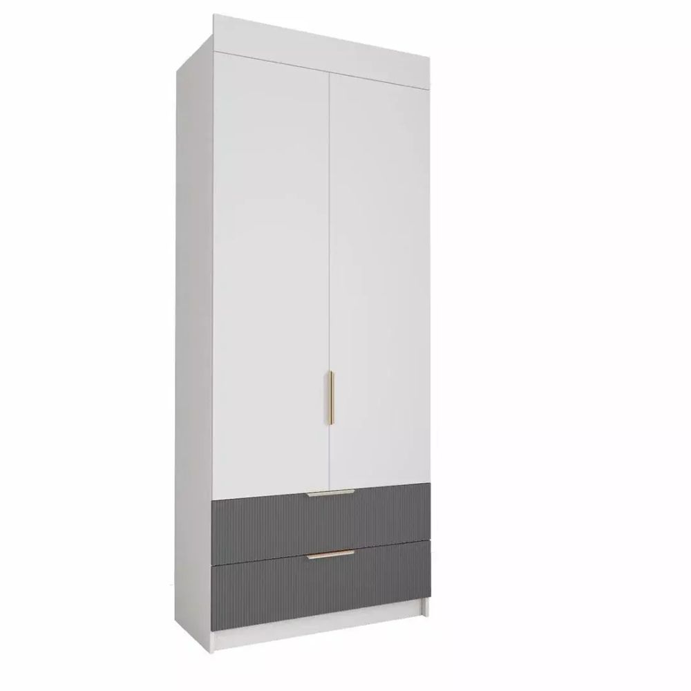 Шкаф «Лавис» ШД 900.1 (белый/белый софт), ЛДСП/МДФ, ДСВ Мебель