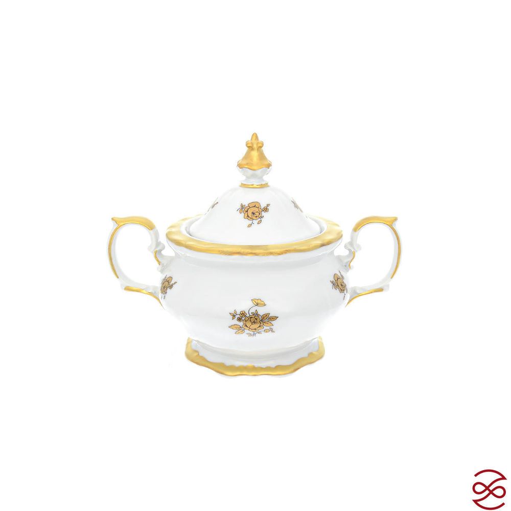 Чайный сервиз Queen's Crown Золотая роза 15 предметов