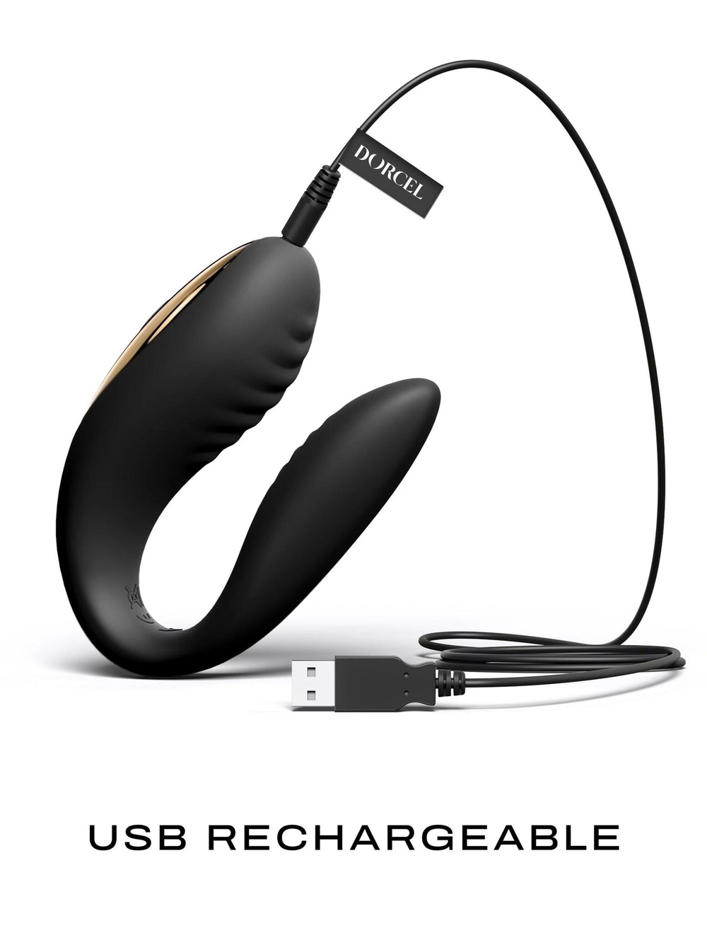 Черный вибратор для пар Perfect Lover с пультом ДУ (Цвет: черный)