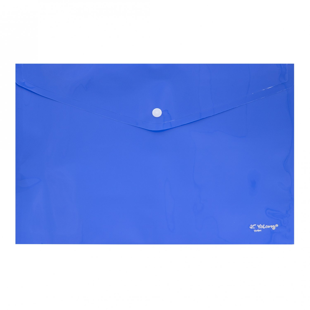 Папка-конверт на кнопке Yalong, A4, 260х360 мм, 160 мкм, ассорти в коробе, глянцевая, "Неон"