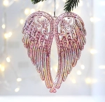 Подвеска «Крылья ангела» 11*15 см, Розовый