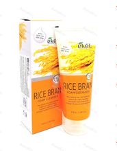 Нежная пенка для умывания с экстрактом коричневого риса Rice Bran Foam Cleanser, EKEL, Корея, 100 мл.