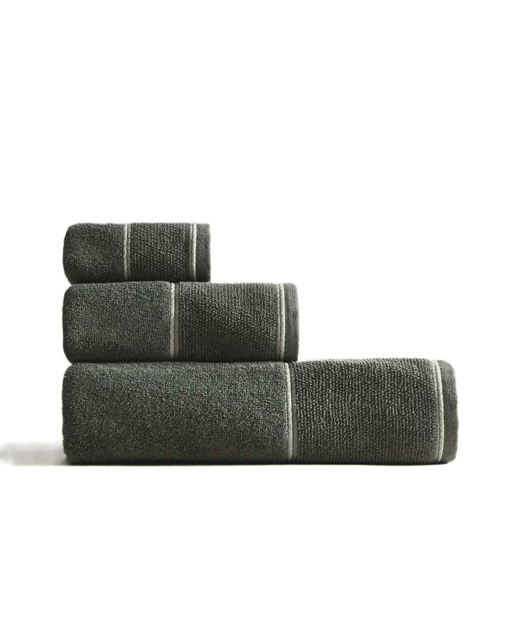 Zara Home Полотенце для лица и рук из хлопка, зелёный · 1588/013