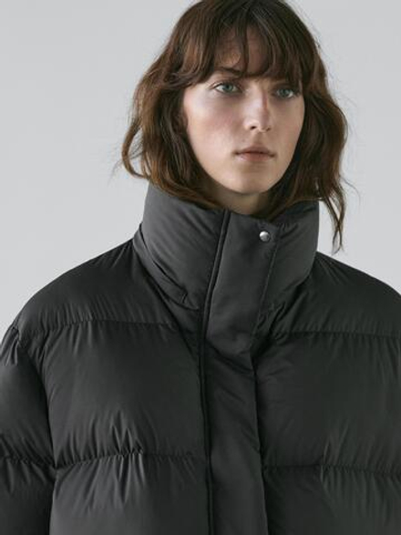 Massimo Dutti Стеганая куртка, черный