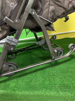 Санки - коляска Galaxy kids 3-2Т механ. смены полозь на колеса Серебро,арт. GK-3-2Т Galax Серебро