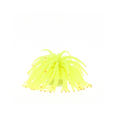 Коралл силиконовый на керамической основе, желтый, 13х13х10см (RT172LY)