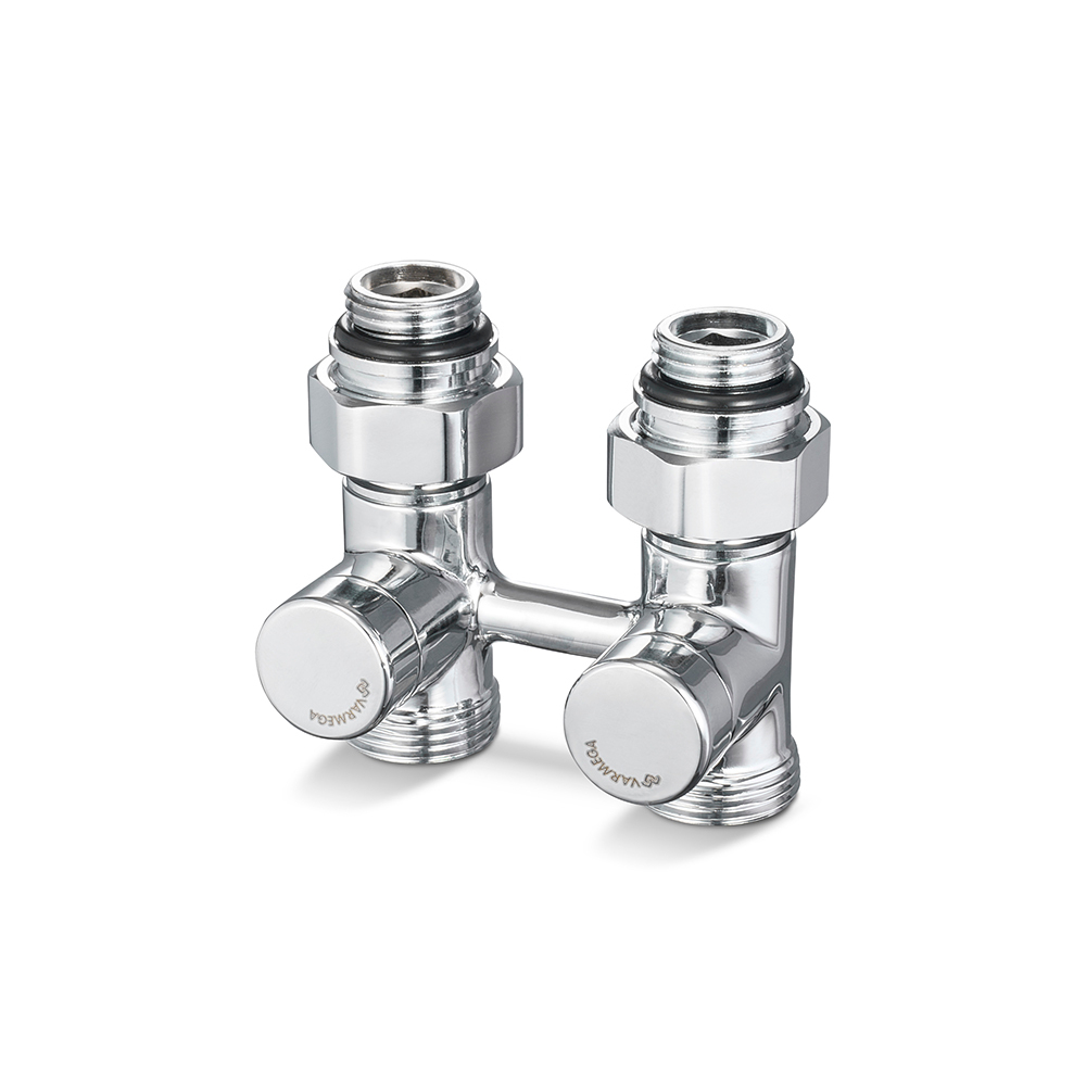 Узел нижнего подключения Thermo прямой, Хром, Desighn Series, 1/2" x 3/4"