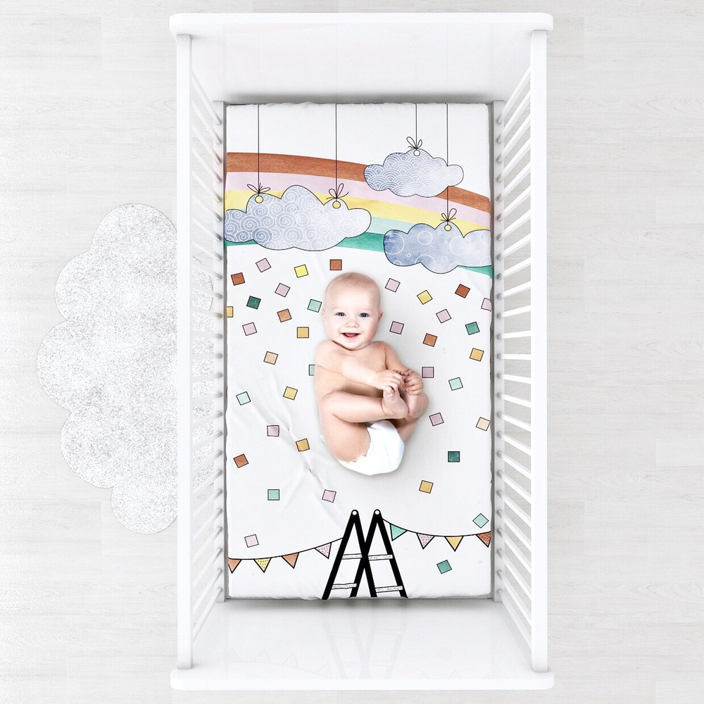 Фотопростынь на резинке Mjölk Rainbow