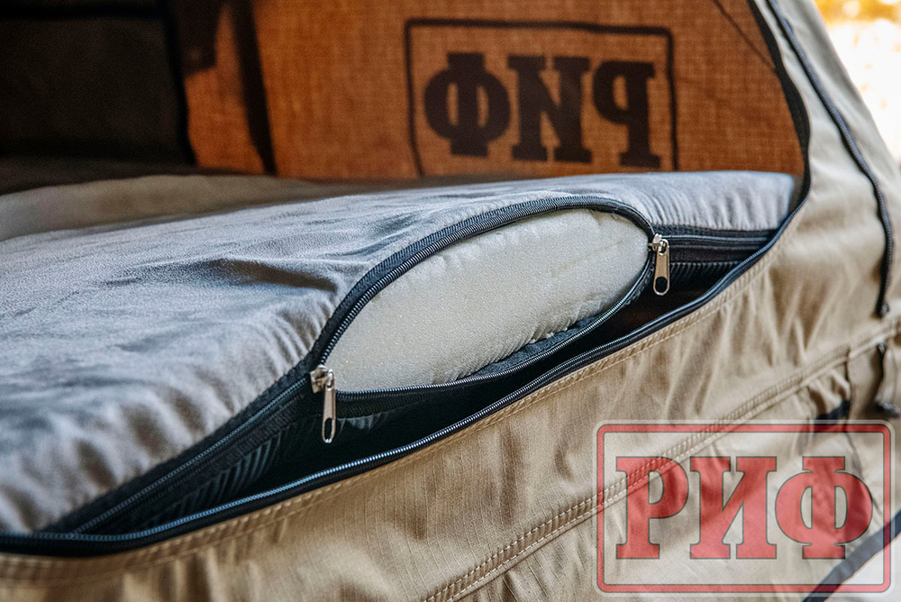 Палатка на крышу автомобиля РИФ Soft RT02-120, тент песочный, 120х240х115 см