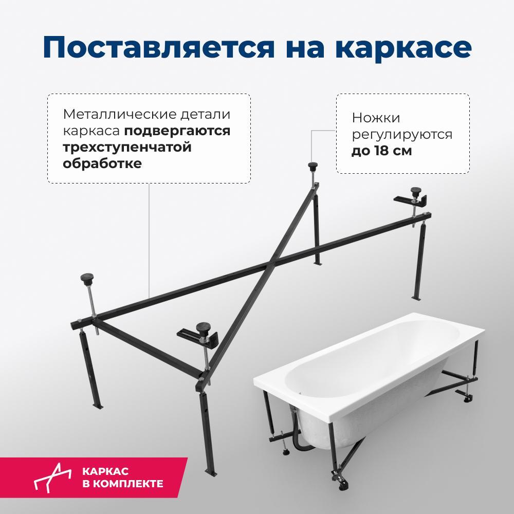 Акриловая ванна Aquanet Lotos 170x75 (с каркасом)