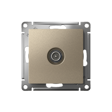 Розетка телевизионная проходная TV AtlasDesign 4дБ механизм шампань SE ATN000592