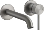 Смеситель Gessi316, однорычажный, на 1 выход, встраиваемый, ⌀65хh114 мм, внешняя часть, цвет Steel Brushed