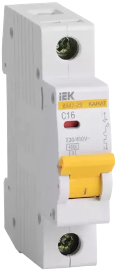 Автоматический выключатель ВА47-29 1P C 16А 4,5кА IEK