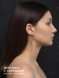 Сережки ассиметричные «Змеи»