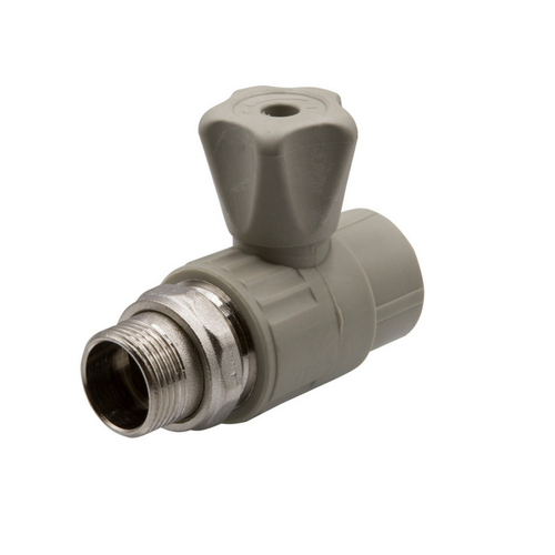 Кран пласт шар. для радиат.прям.  EVER PLAST 25*3/4 сер  16221