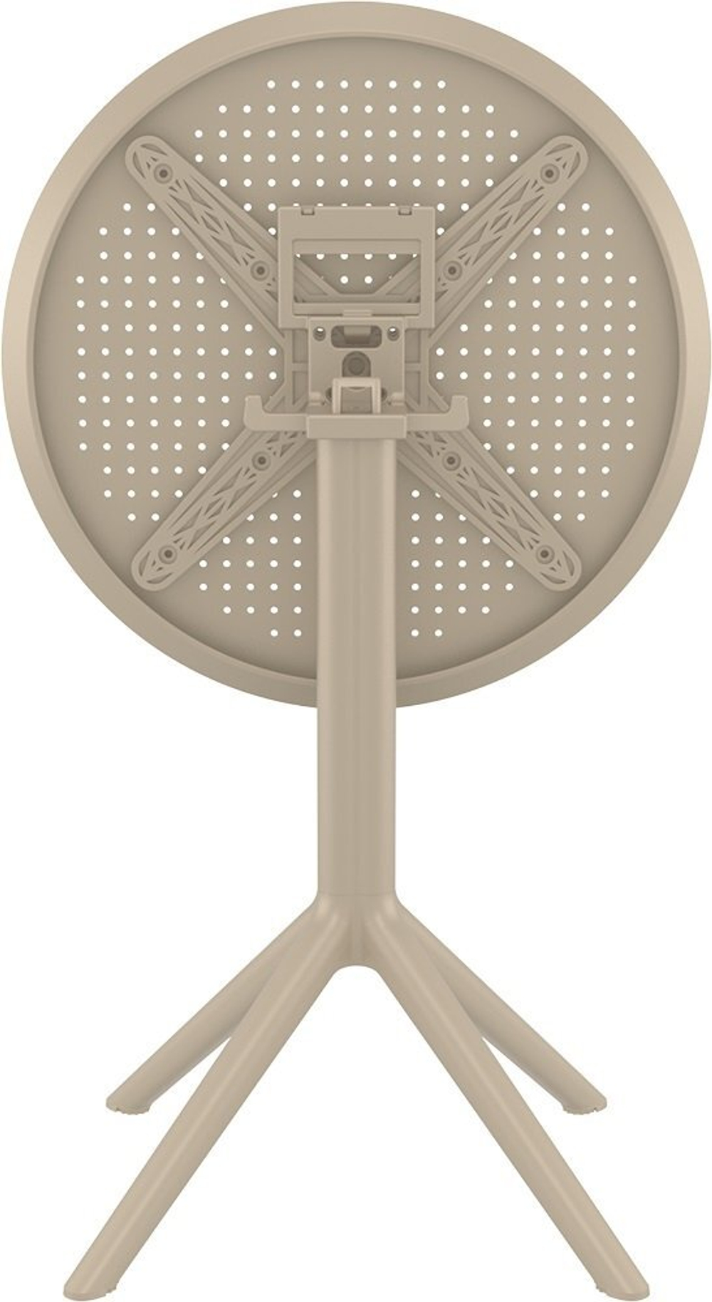 Стол пластиковый складной Siesta Contract Sky Folding Table Ø60, бежевый