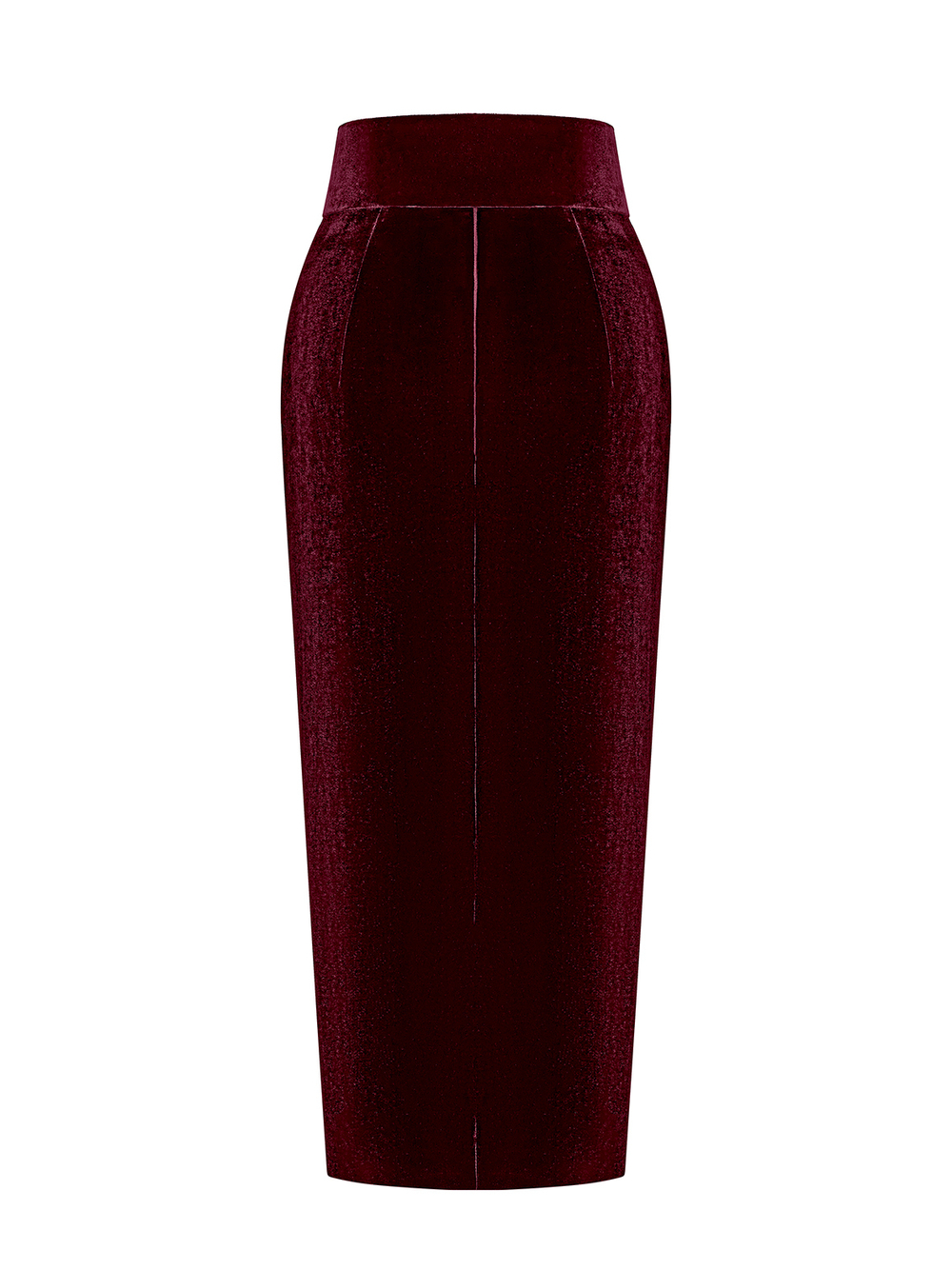 Юбка миди драпированная из бархата с ремнем