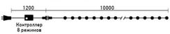 Светодиодная гирлянда с контроллером 10 м, 220-230V., 100 разноцветных LED ламп, черный ПВХ, Beauty Led (PST100F8-11-2M)