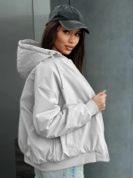 Куртка осенняя оверсайз с капюшоном