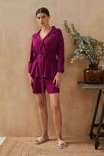 Домашние шорты с комфортной посадкой (Размер: XL) (Цвет: малиновый)