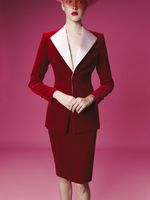 Юбка миди из бархата