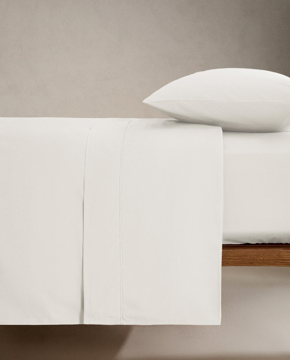 Простыня на резинке Zara Home перкаль, хлопок 100%, однотонный, 0030/095