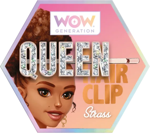 Заколка для волос с надписью QUEEN WOW Generation с надписью QUEEN