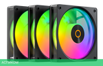 Комплект вентиляторов для корпуса Ocypus Gamma F12 Elite BK ARGB Reverse Blade 3 IN 1 Black (Gamma-F12-BK3AM01E-GL)